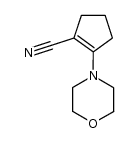 2-(4-morpholinyl)-1-cyclopentene-1-carbonitrile结构式