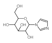 2-(hydroxymethyl)-6-imidazol-1-yl-oxane-3,4,5-triol structure