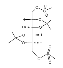 2,3,4,5-Di-O-isopropyliden-1,6-di-O-methansulfonyl-galactitol Structure