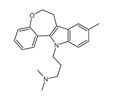 6,7-Dihydro-9-methyl-N,N-dimethyl-12H-[1]benzoxepino[5,4-b]indole-12-propan-1-amine Structure