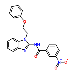 3-Nitro-N-[1-(2-phenoxyethyl)-1H-benzimidazol-2-yl]benzamide结构式