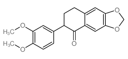 6-(3,4-dimethoxyphenyl)-7,8-dihydro-6H-benzo[f][1,3]benzodioxol-5-one结构式