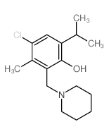 4-chloro-3-methyl-2-(1-piperidylmethyl)-6-propan-2-yl-phenol Structure