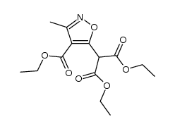 (4-ethoxycarbonyl-3-methyl-isoxazol-5-yl)-malonic acid diethyl ester结构式