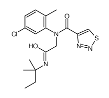 1,2,3-Thiadiazole-4-carboxamide,N-(5-chloro-2-methylphenyl)-N-[2-[(1,1-dimethylpropyl)amino]-2-oxoethyl]-(9CI) Structure