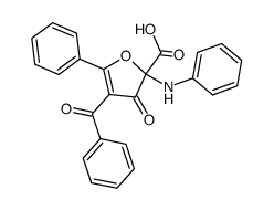 2-anilino-4-benzoyl-3-oxo-5-phenyl-2,3-dihydro-furan-2-carboxylic acid结构式