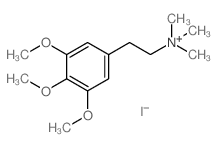 trimethyl-[2-(3,4,5-trimethoxyphenyl)ethyl]azanium结构式