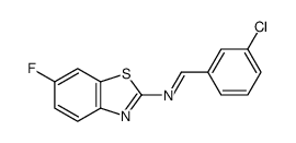 1-(3-chlorophenyl)-N-(6-fluoro-1,3-benzothiazol-2-yl)methanimine Structure