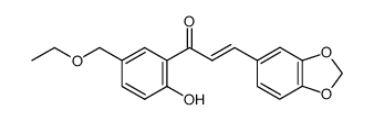 (E)-3-Benzo[1,3]dioxol-5-yl-1-(5-ethoxymethyl-2-hydroxy-phenyl)-propenone结构式