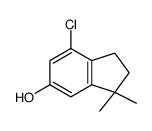 7-chloro-3,3-dimethylindan-5-ol structure