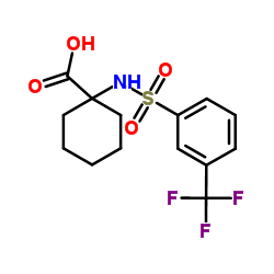 1-(([3-(TRIFLUOROMETHYL)PHENYL]SULFONYL)AMINO)CYCLOHEXANECARBOXYLIC ACID结构式