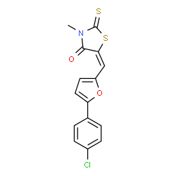 (5E)-5-[[5-(4-chlorophenyl)furan-2-yl]methylidene]-3-methyl-2-sulfanylidene-1,3-thiazolidin-4-one Structure