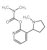 Carbamic acid,dimethyl-, 3-(1-methyl-2-pyrrolidinyl)-2-pyridinyl ester (9CI)结构式