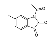 6-fluoro-1-acetyl indole-2,3-dione Structure