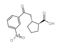 trans-2-[2-oxo-2-(3-nitrophenyl)ethyl]cyclopentane-1-carboxylic acid结构式