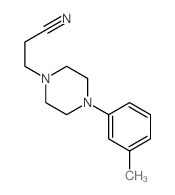 3-[4-(3-methylphenyl)piperazin-1-yl]propanenitrile structure