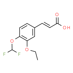 (2E)-3-[4-(difluoromethoxy)-3-ethoxyphenyl]prop-2-enoic acid structure