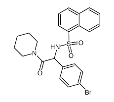 N-(1-(4-bromophenyl)-2-oxo-2-(piperidin-1-yl)ethyl)naphthalene-1-sulfonamide Structure