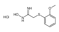 N'-hydroxy-2-(2-methoxyphenyl)sulfanylethanimidamide,hydrochloride Structure