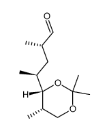 (2S,4S)-2-methyl-4-((4S,5S)-2,2,5-trimethyl-1,3-dioxan-4-yl)pentanal结构式