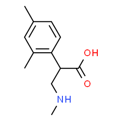 Benzeneacetic acid, 2,4-dimethyl-alpha-[(methylamino)methyl]- (9CI) structure