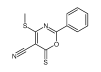 4-methylsulfanyl-2-phenyl-6-sulfanylidene-1,3-oxazine-5-carbonitrile Structure