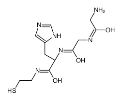 (2S)-2-[[2-[(2-aminoacetyl)amino]acetyl]amino]-3-(1H-imidazol-5-yl)-N-(2-sulfanylethyl)propanamide结构式