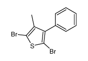 2,5-dibromo-3-methyl-4-phenylthiophene Structure