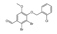 Benzaldehyde, 2,3-dibromo-4-[(2-chlorophenyl)methoxy]-5-methoxy结构式