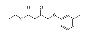 ethyl 4-(3-methylphenylthio)-3-oxobutanoate Structure