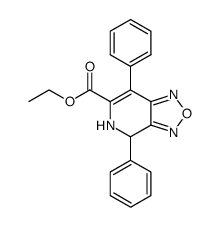 ethyl 4,5-dihydro-4,7-diphenyl-1,2,5-oxadiazolo(3,4-c)pyridine-6-carboxylate Structure