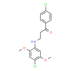 3-(4-chloro-2,5-dimethoxyanilino)-1-(4-chlorophenyl)-1-propanone structure