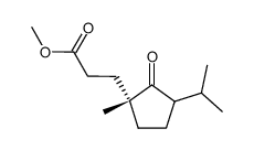 methyl (1R)-3-(3-isopropyl-1-methyl-2-oxocyclopentyl)propanoate结构式