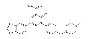 5-(1,3-benzodioxol-5-yl)-1-[4-[(4-methylpiperazin-1-yl)methyl]phenyl]-2-oxopyridine-3-carboxamide Structure