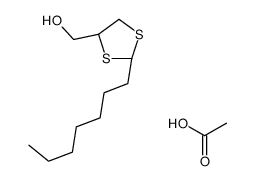 acetic acid,[(2R,4R)-2-heptyl-1,3-dithiolan-4-yl]methanol结构式