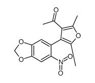 1-[2,5-dimethyl-4-(6-nitro-1,3-benzodioxol-5-yl)furan-3-yl]ethanone Structure