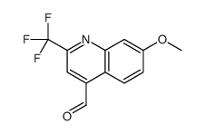 7-methoxy-2-(trifluoromethyl)quinoline-4-carbaldehyde结构式