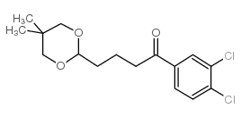 3',4'-DICHLORO-4-(5,5-DIMETHYL-1,3-DIOXAN-2-YL)BUTYROPHENONE结构式