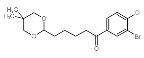 3'-BROMO-4'-CHLORO-5-(5,5-DIMETHYL-1,3-DIOXAN-2-YL)VALEROPHENONE picture