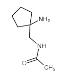 N-(1-氨基环戊基甲基)-乙酰胺结构式