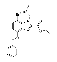 ethyl 4-(benzyloxy)-7-bromo-1-(2-chloro-allyl)-1H-indole-2-carboxylate结构式