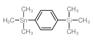 Silane, trimethyl[p- (trimethylstannyl)phenyl]- Structure