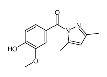 (3,5-dimethylpyrazol-1-yl)-(4-hydroxy-3-methoxyphenyl)methanone结构式