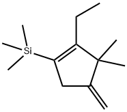 Cyclopentene, 2-ethyl-3,3-dimethyl-4-methylene-1-(trimethylsilyl)-结构式