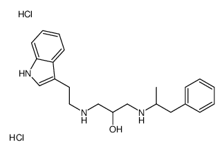 1-[2-(1H-indol-3-yl)ethylamino]-3-(1-phenylpropan-2-ylamino)propan-2-ol,dihydrochloride结构式