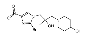 1-[3-(2-bromo-4-nitro-imidazol-1-yl)-2-hydroxy-2-methyl-propyl]-piperidin-4-ol结构式