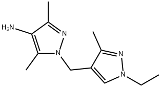 1-[(1-ethyl-3-methyl-1H-pyrazol-4-yl)methyl]-3,5-dimethyl-1H-pyrazol-4-amine Structure