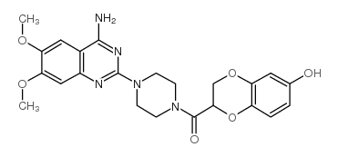 [4-(4-amino-6,7-dimethoxyquinazolin-2-yl)piperazin-1-yl]-(6-hydroxy-2,3-dihydro-1,4-benzodioxin-3-yl)methanone Structure