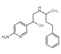 6-amino-alpha-(((1-methyl-3-phenylpropyl)amino)methyl)-3-pyridine methanol structure