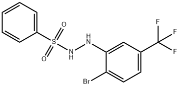 benzenesulfonic acid 2-(2-bromo-5-(trifluoromethyl)phenyl)hydrazide structure